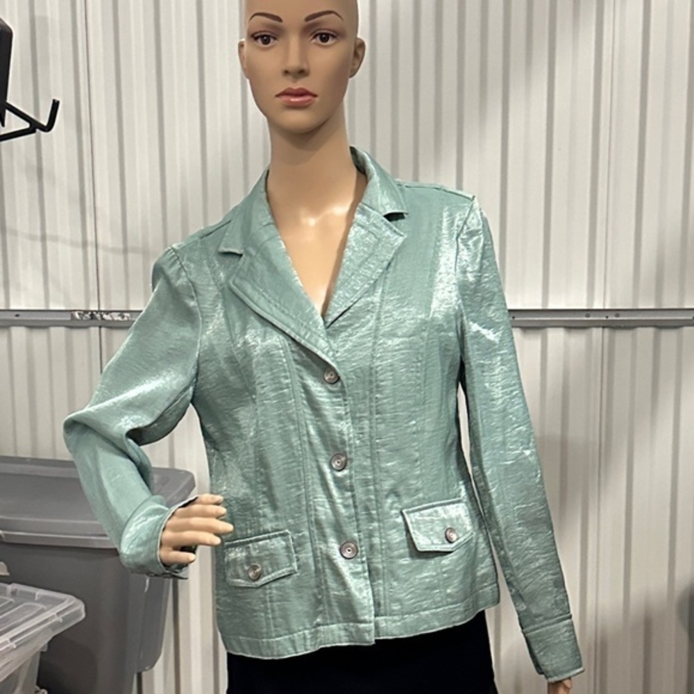 Tribal women’s Shimmering Mint green fitted Blazer size 10